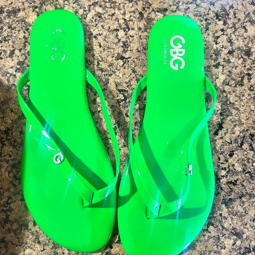 GBG Los Angeles Women's Neon Green Sandals